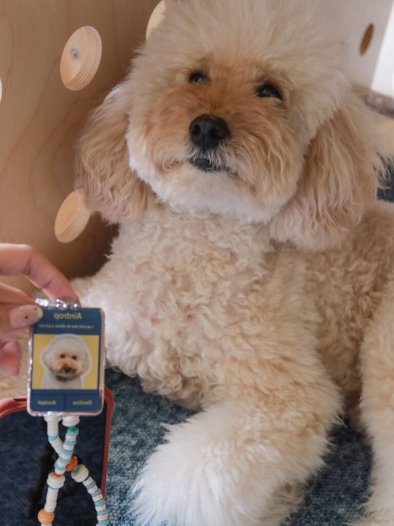 Personalized dog pic with phone charm